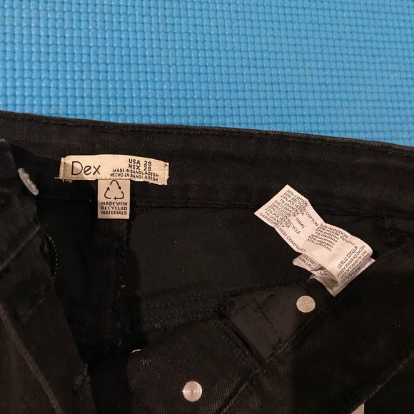 #11 NWT DEX Black High Rise Denim Skorts Size 28 - Picture 8 of 9